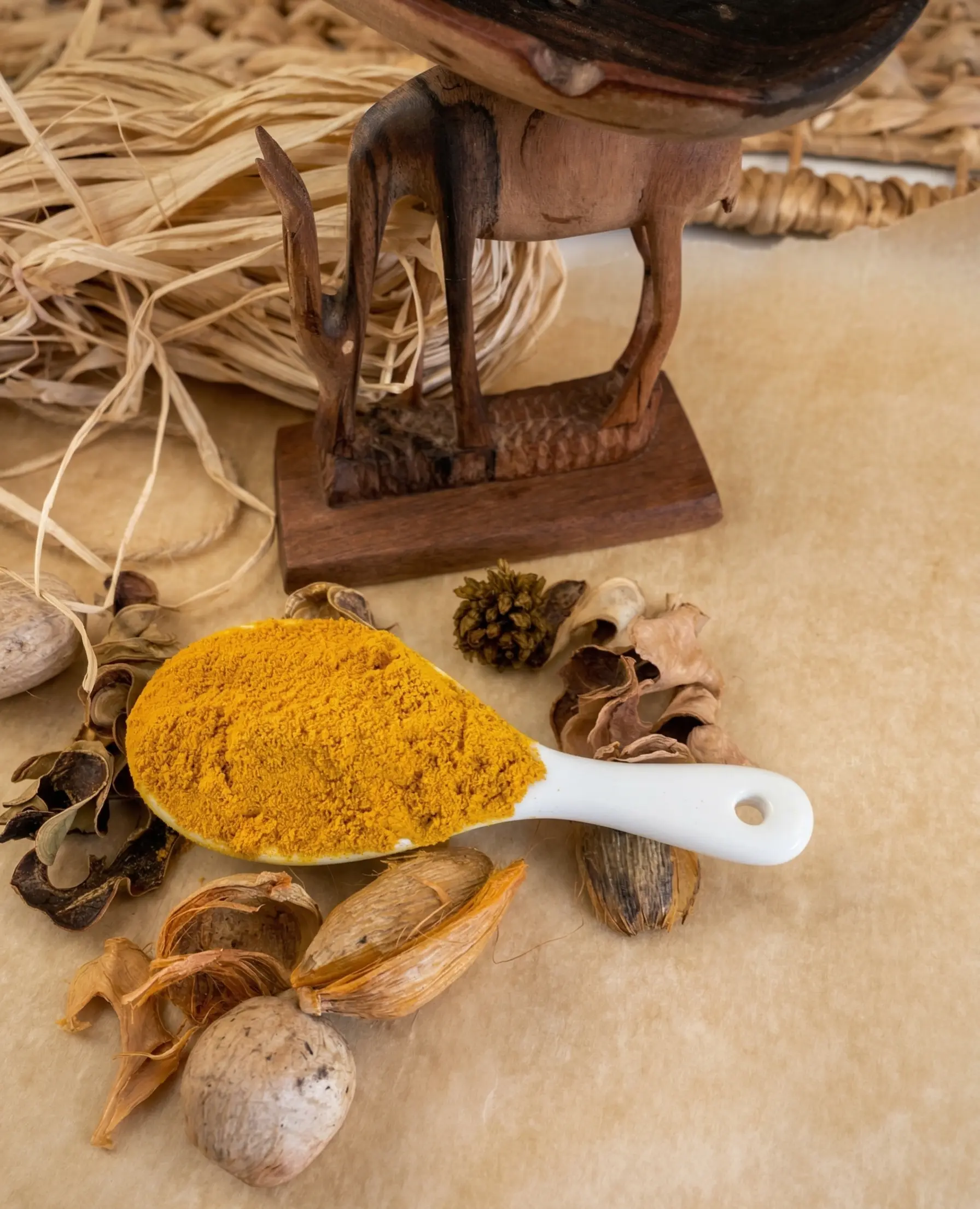 Curcuma de Madagascar en rhizomes séchés aux notes chaudes et terreuses